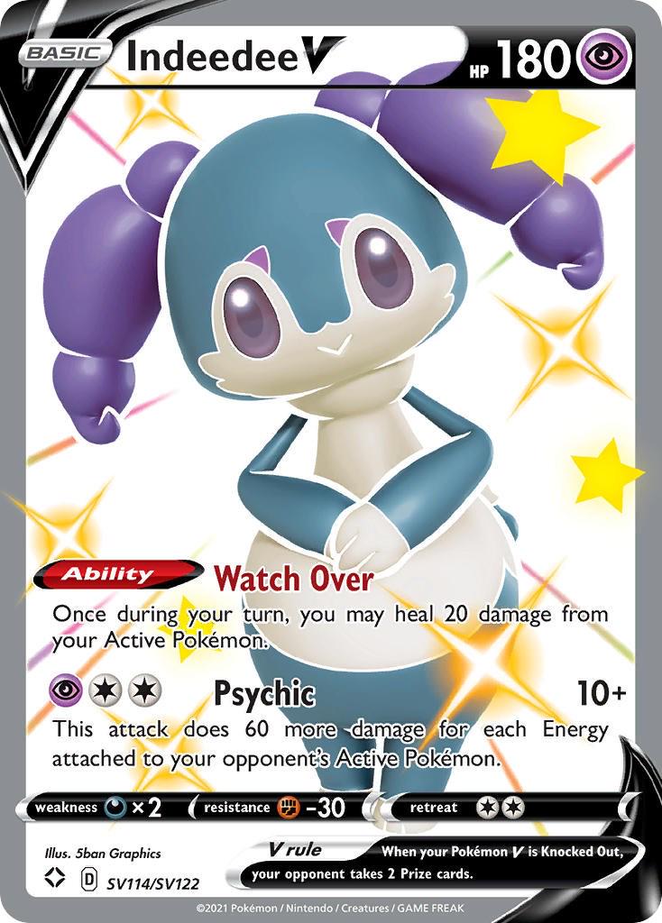 Shining Fates Indeedee V Pokémon card